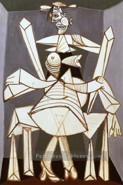  1938 Art - Femme assise dans un fauteuil Dora 1938 Cubisme